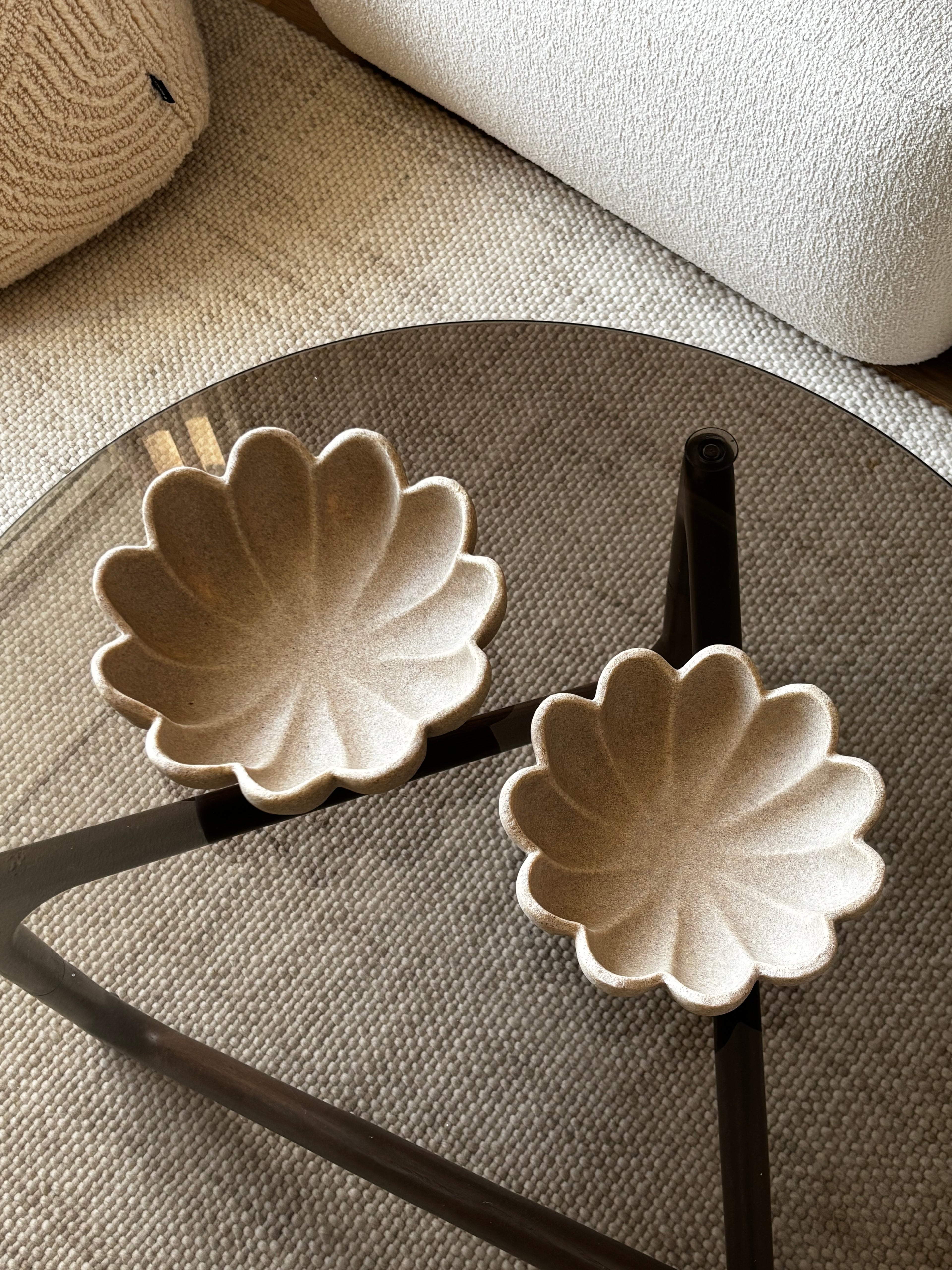 Schaal bloem | Beige | Klein