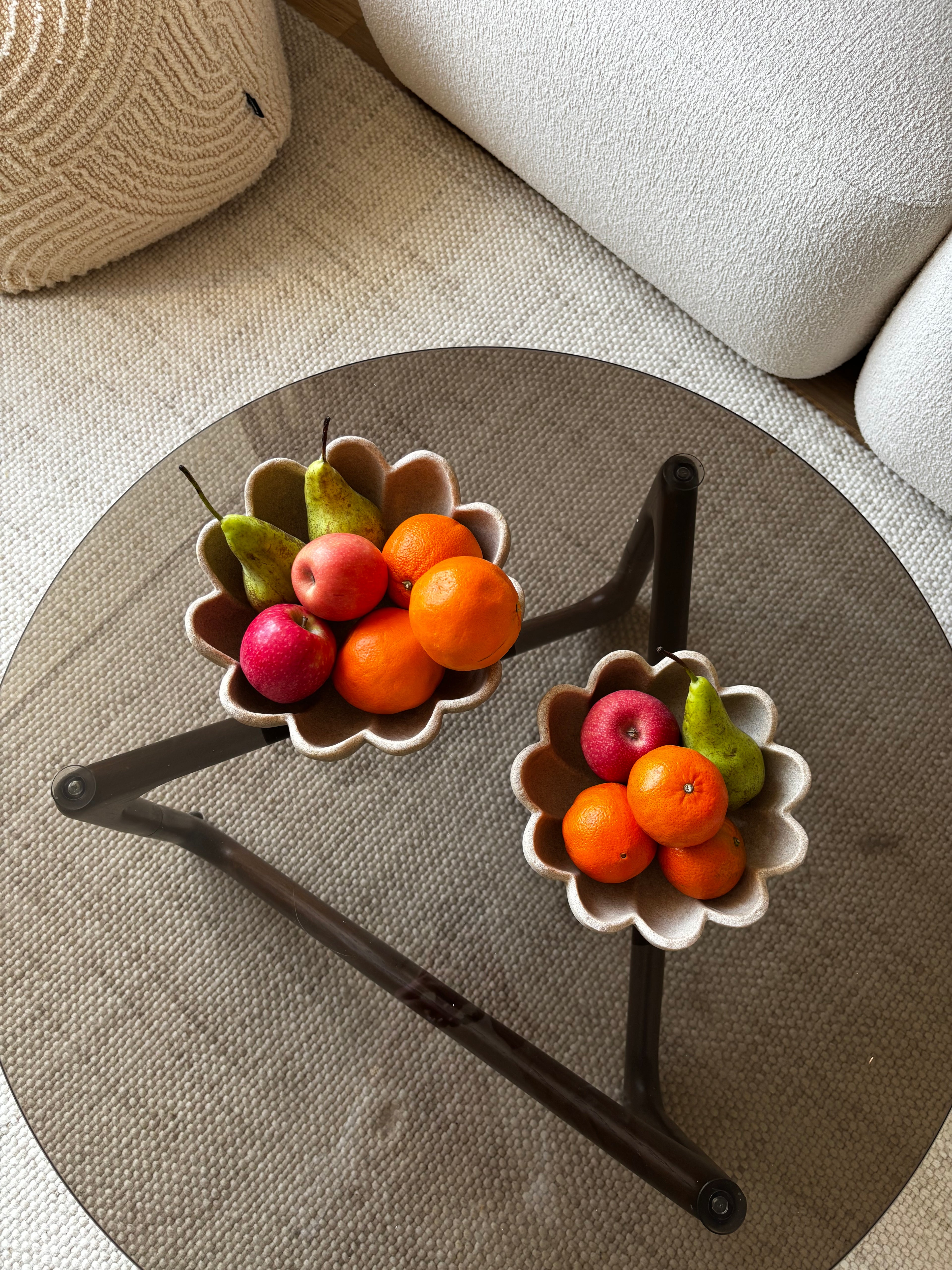 Schaal Bloem | Beige | Groot