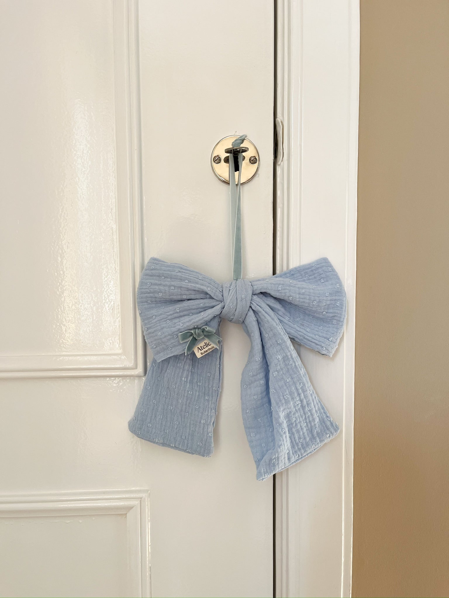 Strik | Blauw stipje