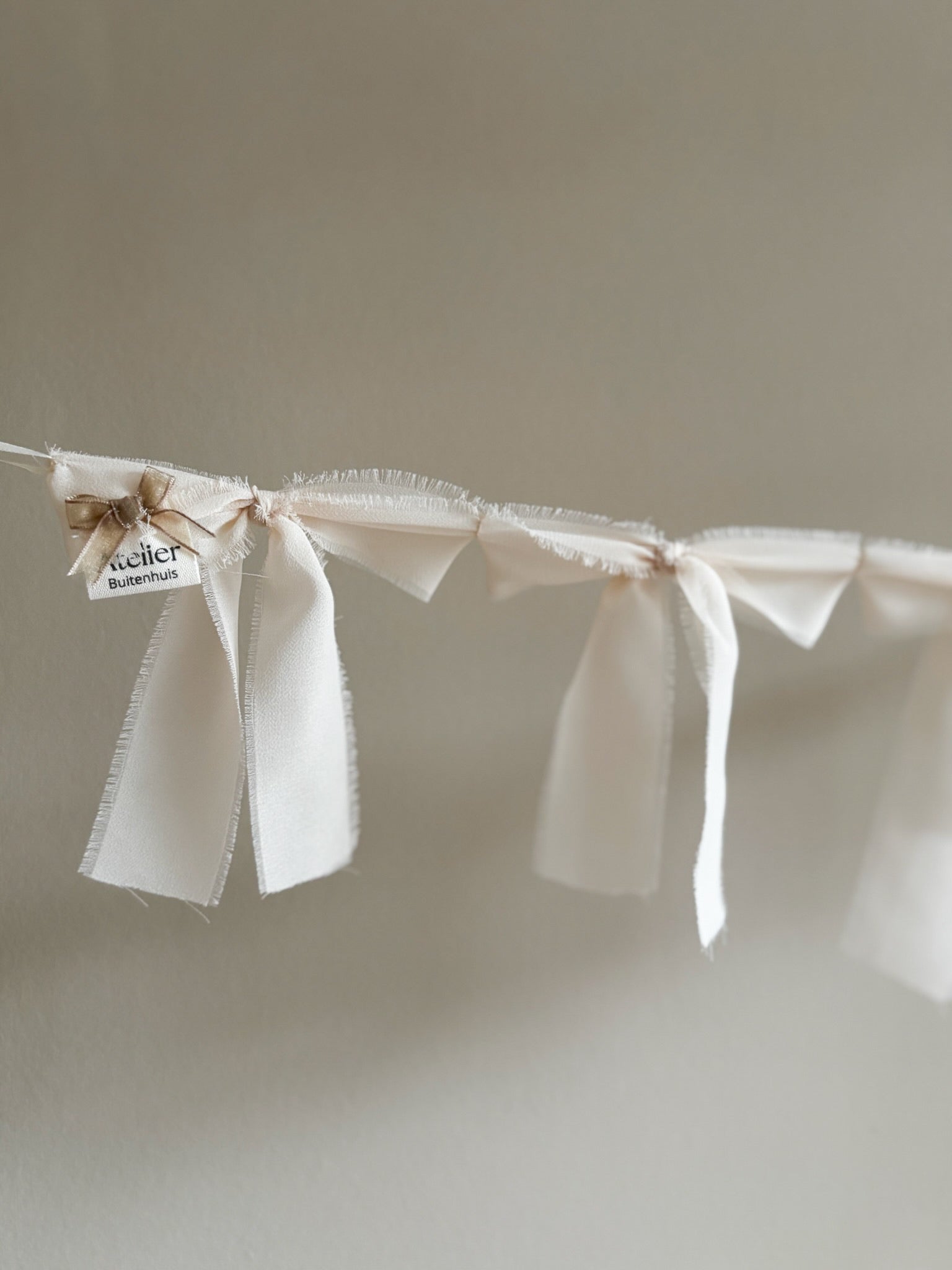 Strikkenslinger | kleine strikjes | Off white | 1 meter