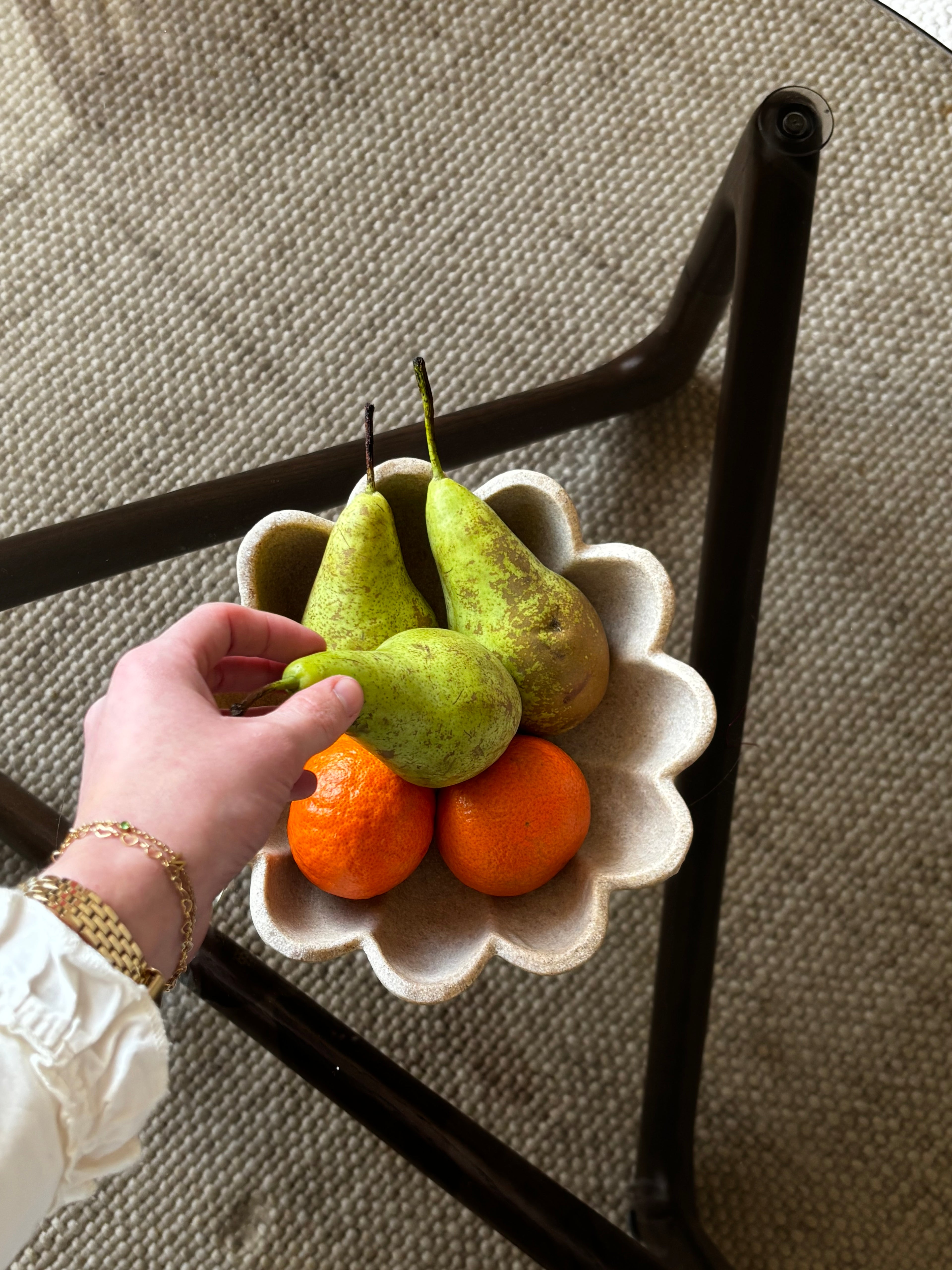 Schaal bloem | Beige | Klein