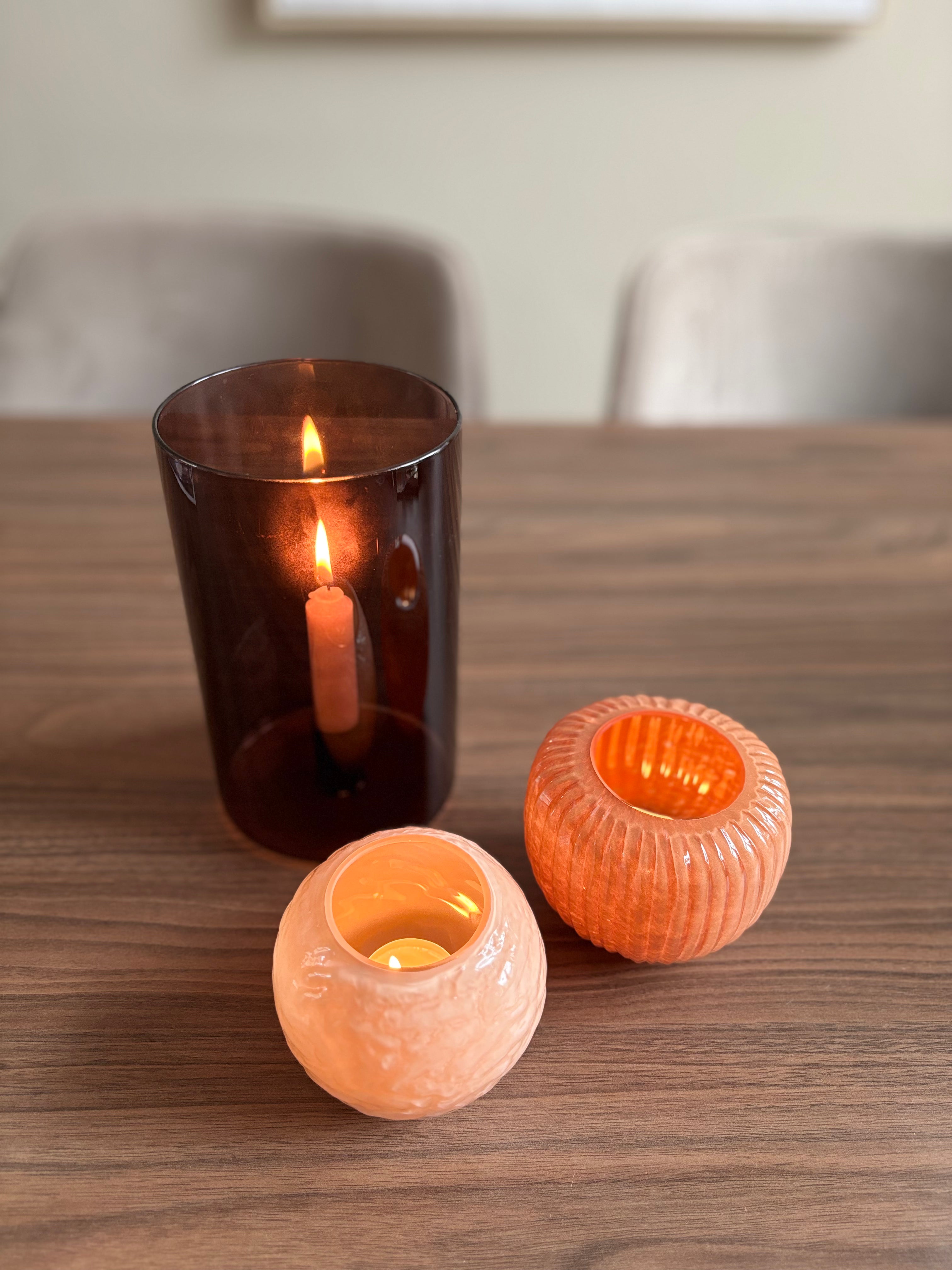 Windlicht glas | Bruin