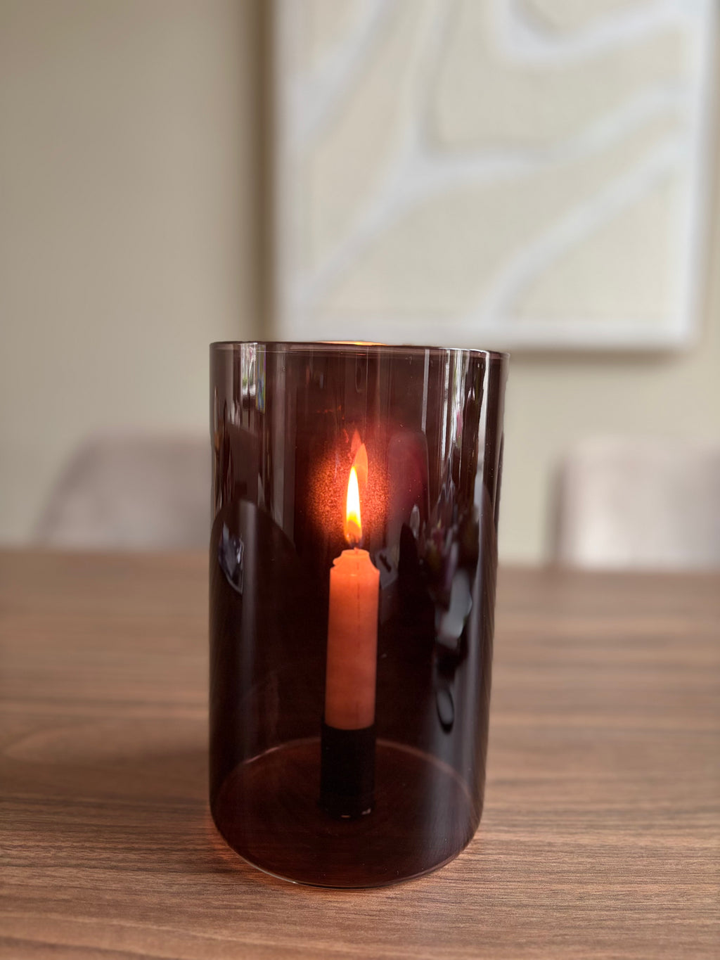 Windlicht glas | Bruin