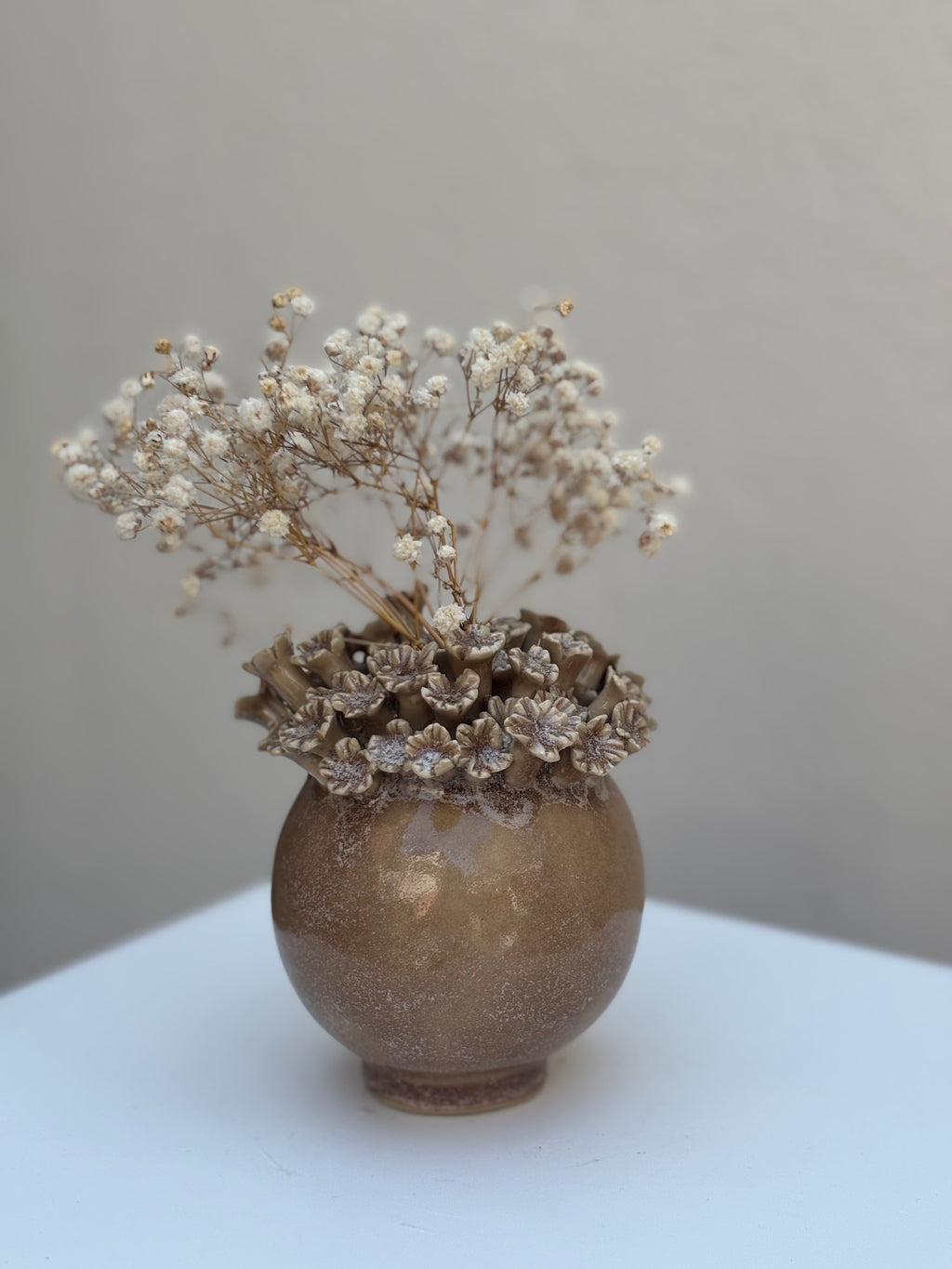 Vaas Noor -12 cm doorsnee beige