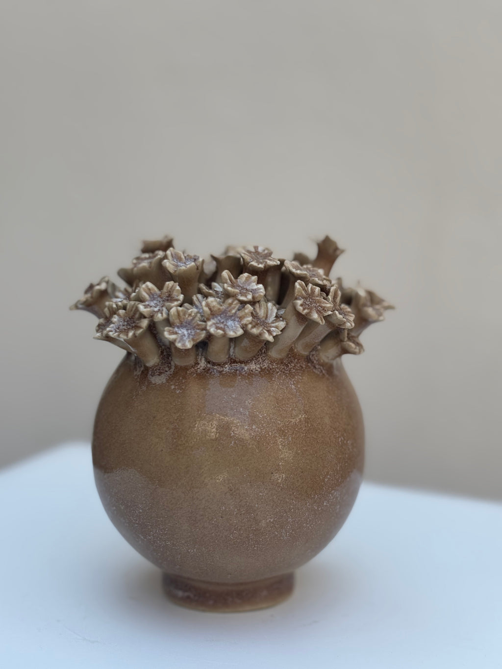 Vaas Noor -12 cm doorsnee beige